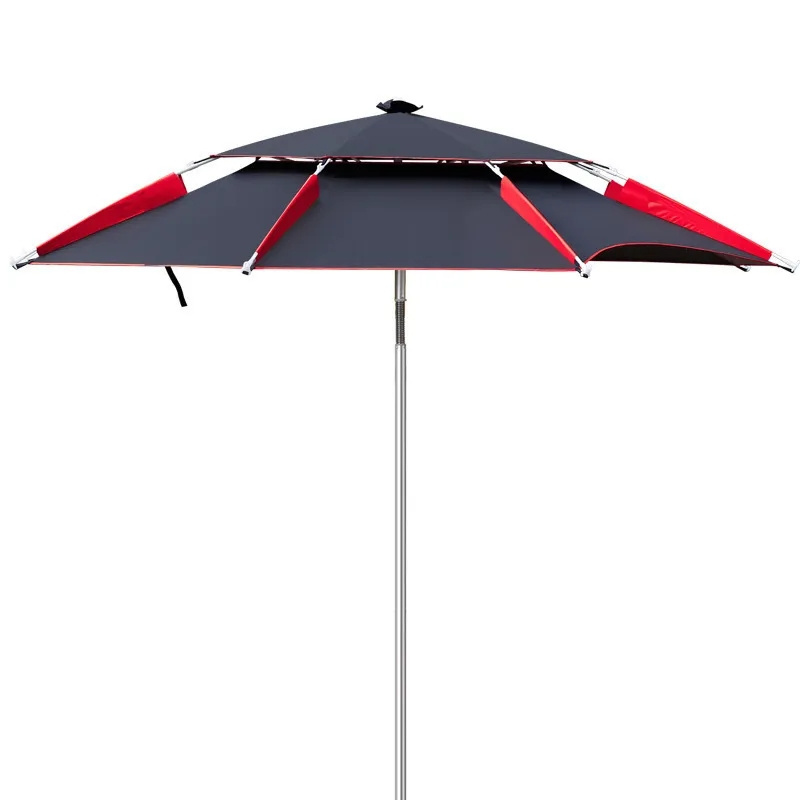 Universal folding outdoor rainproof, sunscreen and UV protection Beach umbrella outdoor 2.4m 2.2m large fishing umbrella