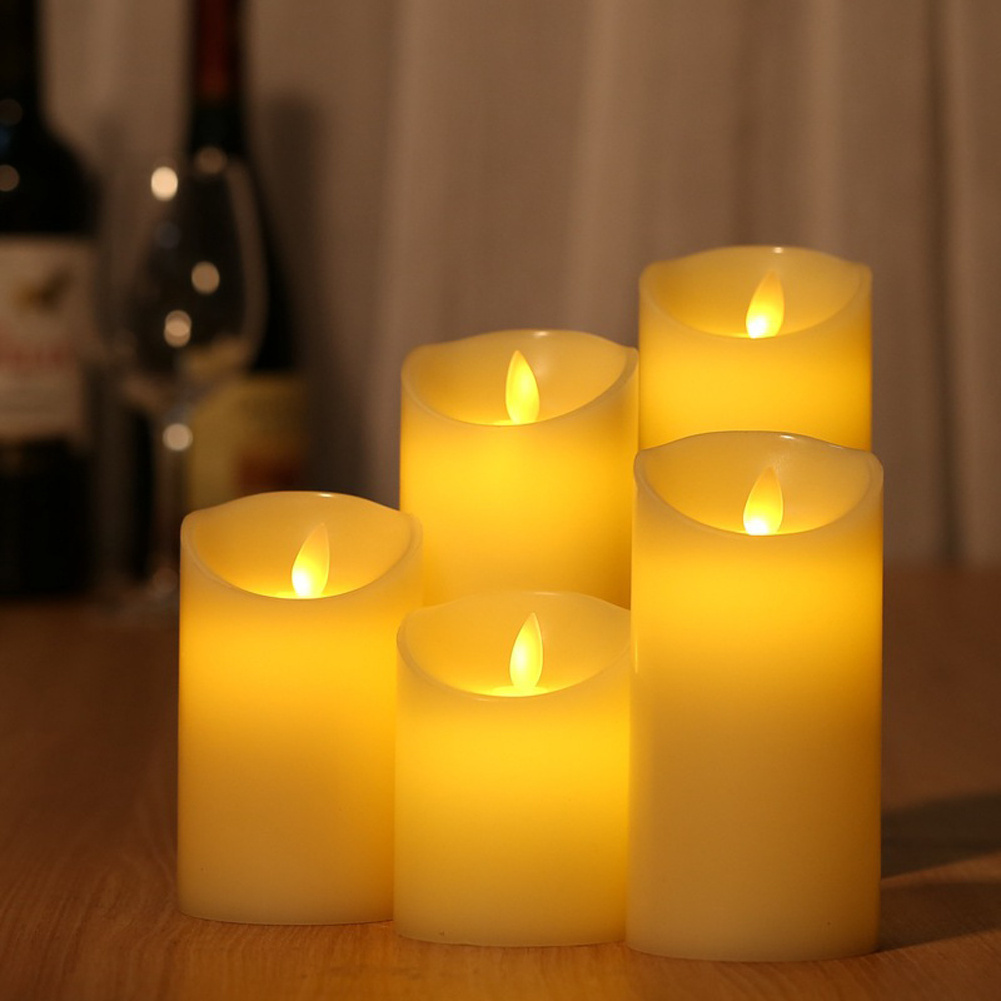 Battery Operated Led Candle Made By Paraffin Wax Christmas Flameless Candle Light Decorative Home Room/Wedding Candle Decoration