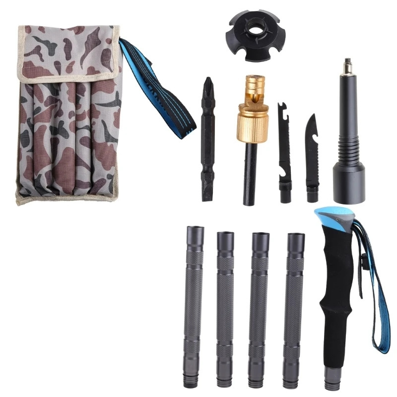 Multifunctional Camping Lightweight Trekking Pole Tactical Walking Outdoor Hiking Sticks