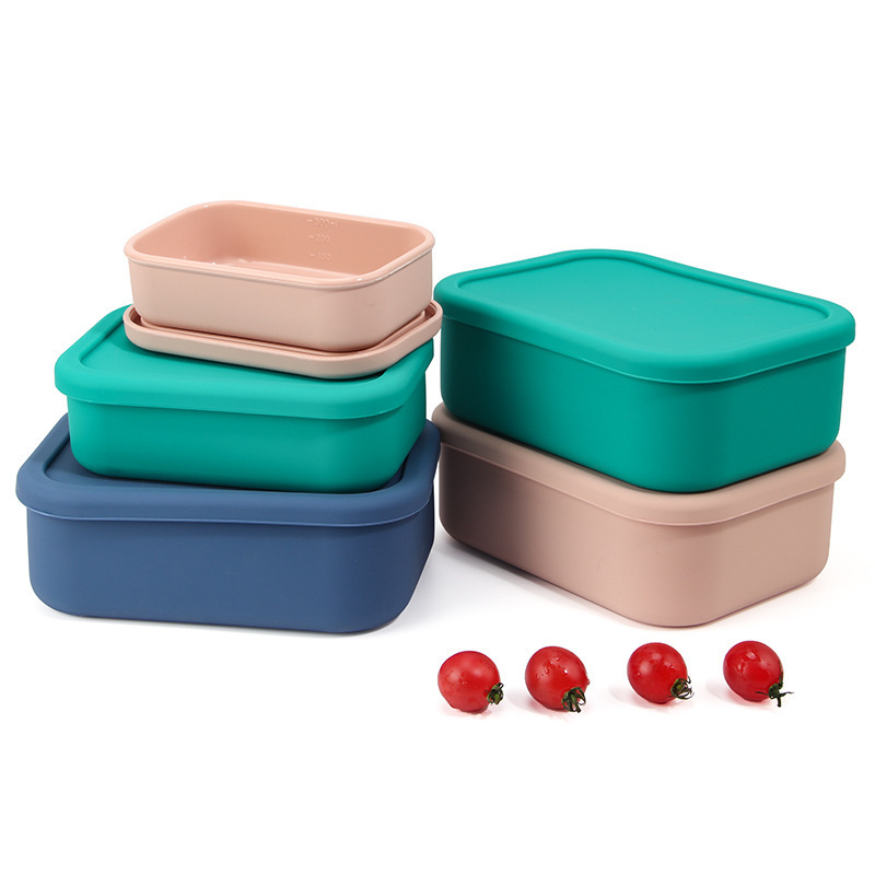 Silicone Bento Box Made from Platinum LFGB German Silicone - Microwave, Freezer and Oven safe - Lunch, Snack and Food Container