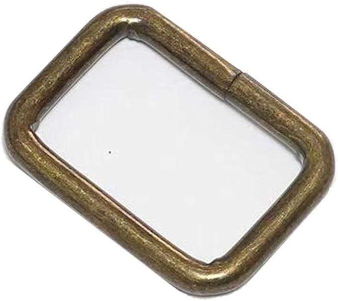 Hot selling solid 100% brass square belt bag buckles metal buckle rectangle metal ring metal bag hardware square ring