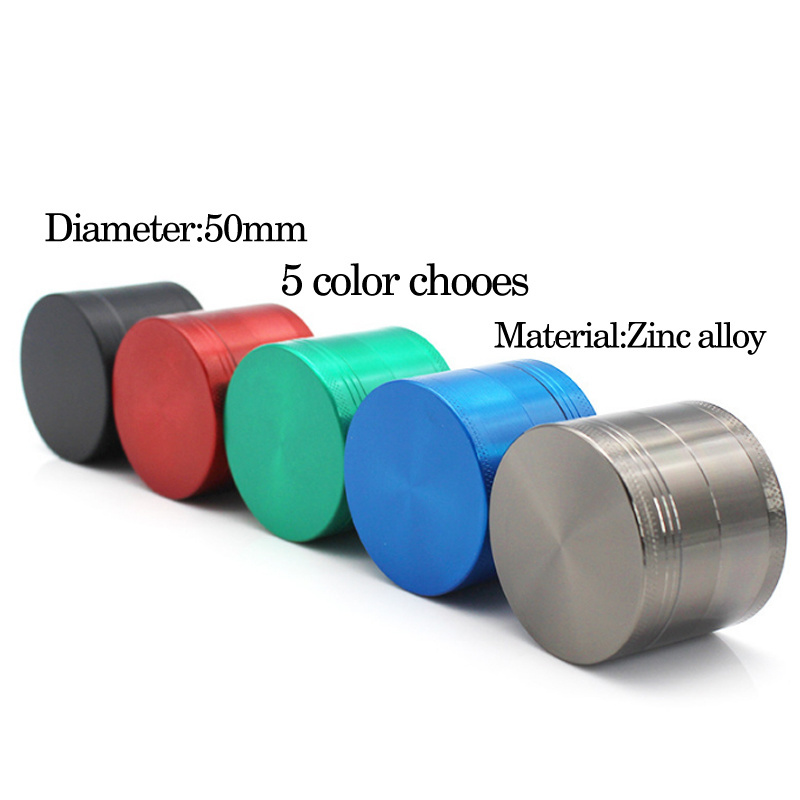 Custom 2.5'' 4 piece herbal grinder tobacco metal aluminum grinder with gift box packing wholesale herb grinder