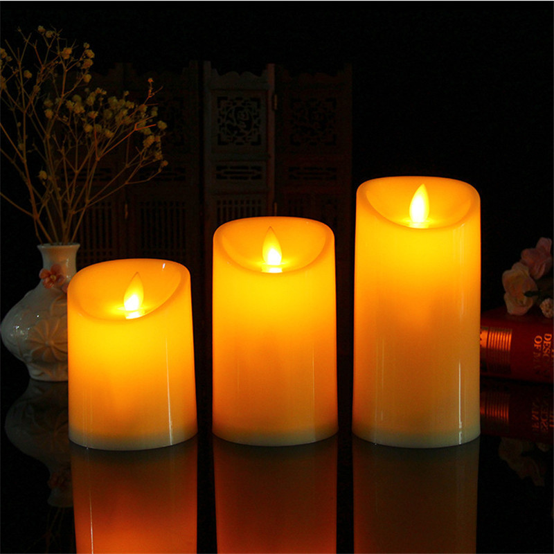 Battery Operated Led Candle Made By Paraffin Wax Christmas Flameless Candle Light Decorative Home Room/Wedding Candle Decoration