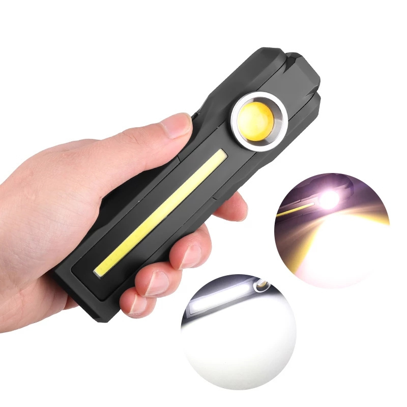 Rechargeable Led Work Light Super Bright COB Portable Work Flashlight LED Inspection Light for Car Repair Home Emergency Camping