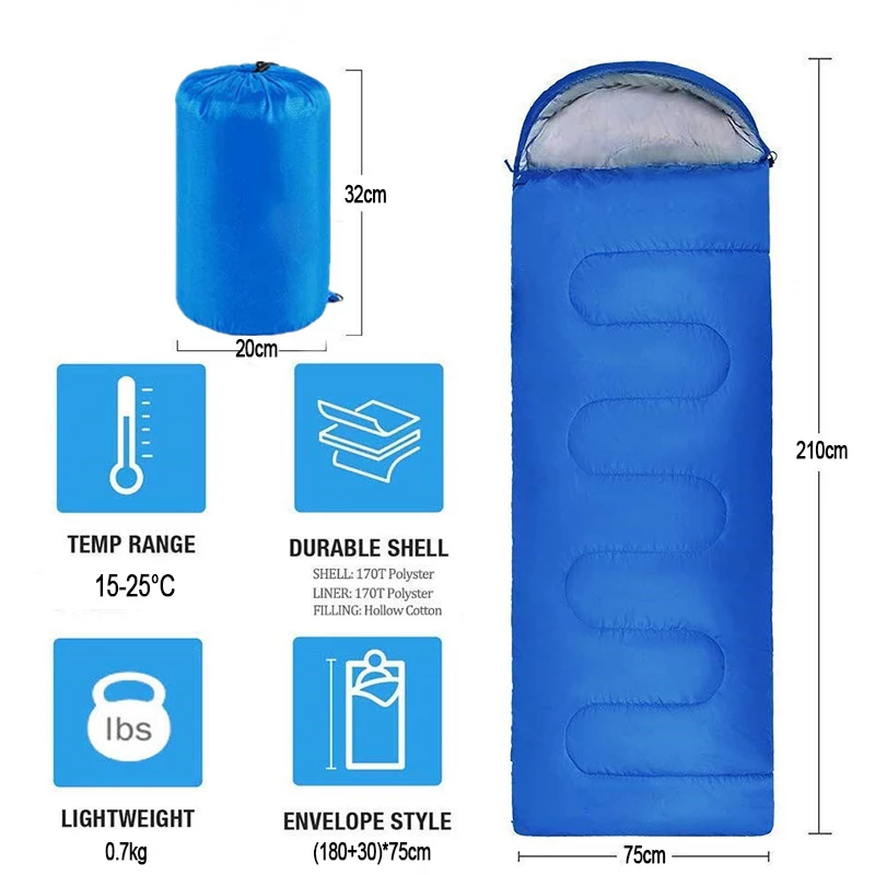 High Quality Waterproof Outdoor Sleeping Bag Ultralight Foldable Portable Leisure Sleeping Bed Travel Camping Sleeping Bag