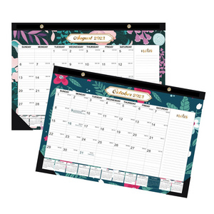 Factory Custom Printing Desk Pad Calendar Planner Notes Table Calendar 2023 Full Coloring Desktop Calendar with Sticky Notes