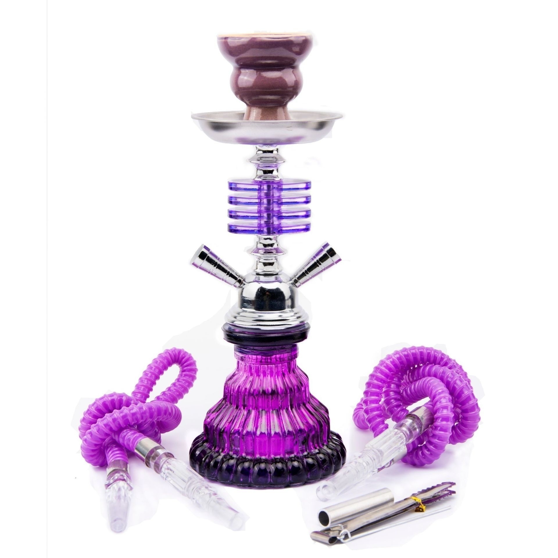 Customized Deluxe Smoking Accessories German Large Big Edelstahl Nargile Glass Stainless Steel Narguile Chicha Shisha Hookah