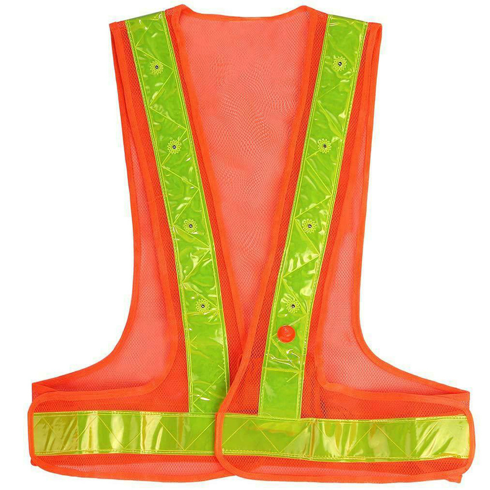 Reflective Gear 16 LED Light up Cycling Traffic Outdoor Night Safety Warning Vest