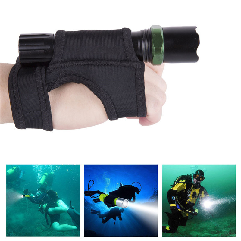 Diving Flashlight Glove Hands-Free Flashlight Holder Universal Adjustable Wrist Strap Scuba Dive Lights Accessories