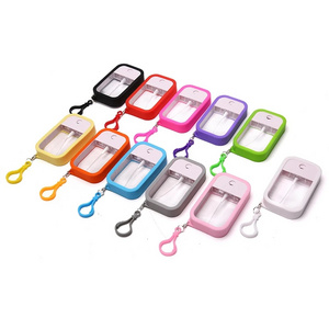 Pocket Card Type Square Hand Sanitizer Spray Bottle Refillable 45ml Flat Credit Card Shape Keychain Perfume Spray Plastic Bottle