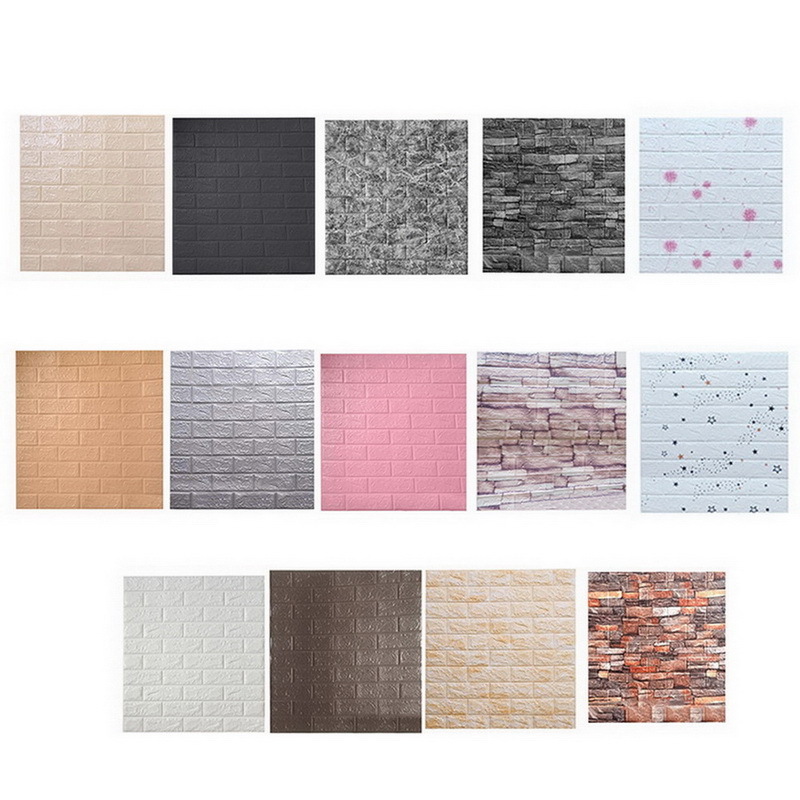 DIY Papel Tapiz Para Pared Vinyl Background Wall Paper Adhesive Brick PE Foam 3D Wallpaper Wall Sticker Home Decoration