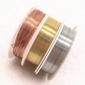 silver/gold/rose gold copper wire for Bracelet Necklace DIY Colorfast Beading Wire Jewelry Cord String for Craft Making 0.2-1mm