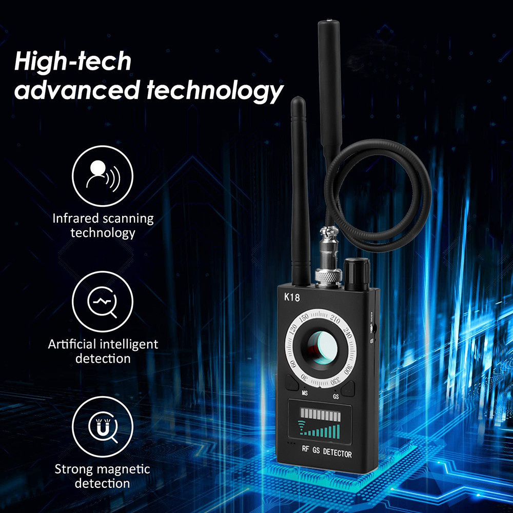 2022 K18 Wireless Detector Camera 1MHz-6.5GHz GSM Audio Bug Finder GPS Signal lens RF Tracker Detect Multi-function Anti Camera