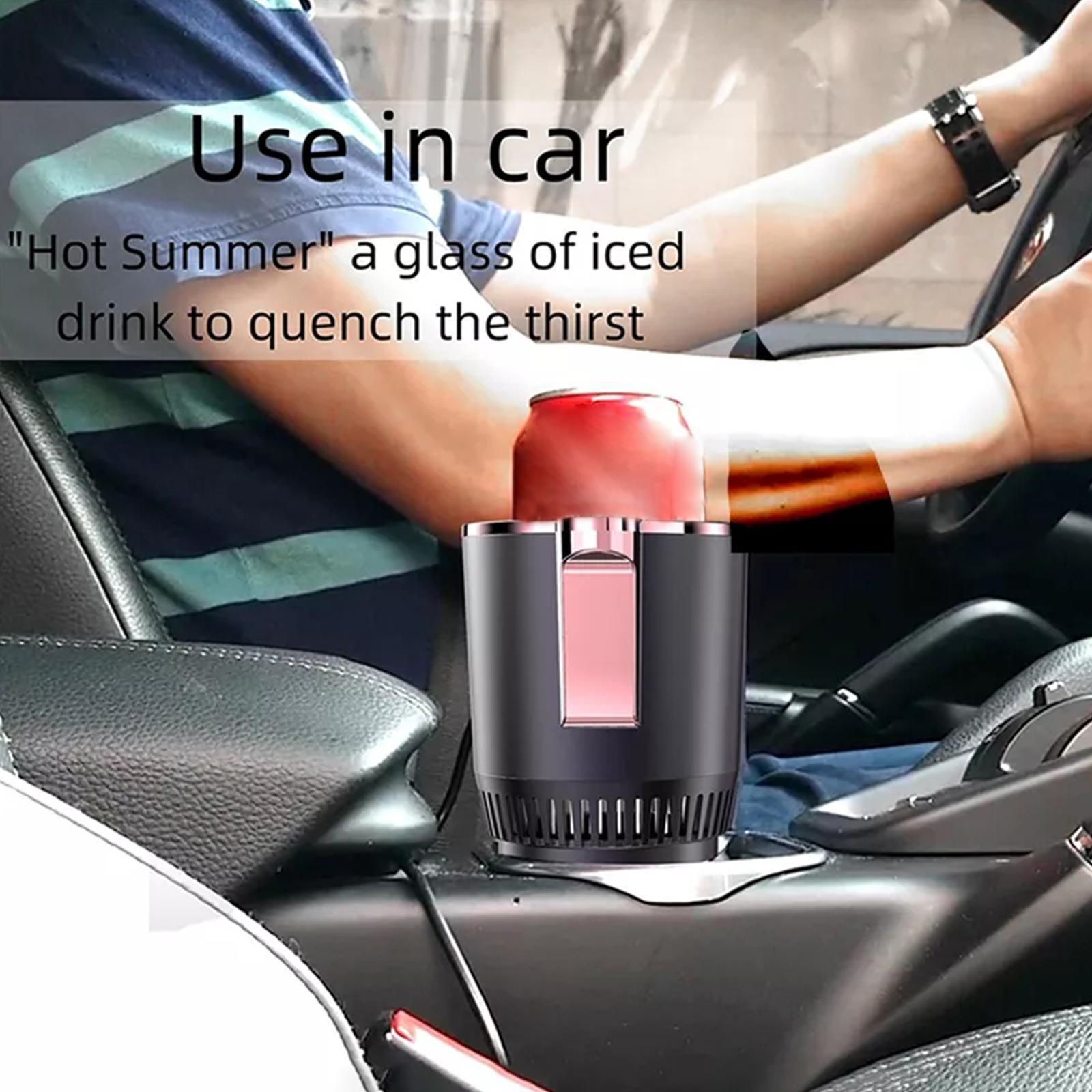 2 In-1 Auto Hot Cold Holder Car Warmer Cooler Cup Temperature Control Travel Coffee Mug DC 12V Travel Stainless Steel Smart Cup