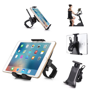 360 Degree  4.7-12.9 Inch Treadmill Bicycle Indoor Gym Handlebar Tablet Stand for Air Pro iPad Bicycle Phone Stand Holder Mount