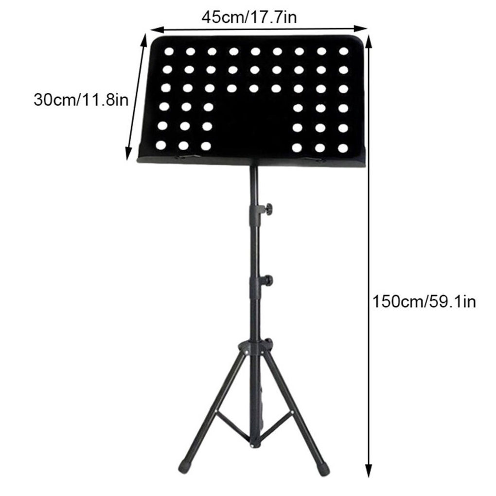 Professional Portable Metal Black Instruments Music Book Sheet Note Stand For Guitar Ukulele Violin Players