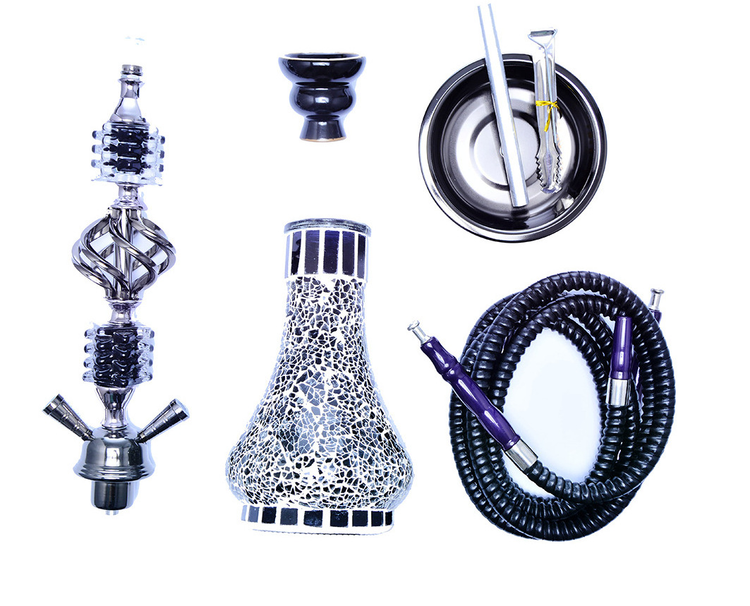 Top Quality 2 3 4 Hoses Painting Glass Hookah Narguile Completo Shisha Pipe Chicha Cachimba Pipa Acrylic Craft Decoration