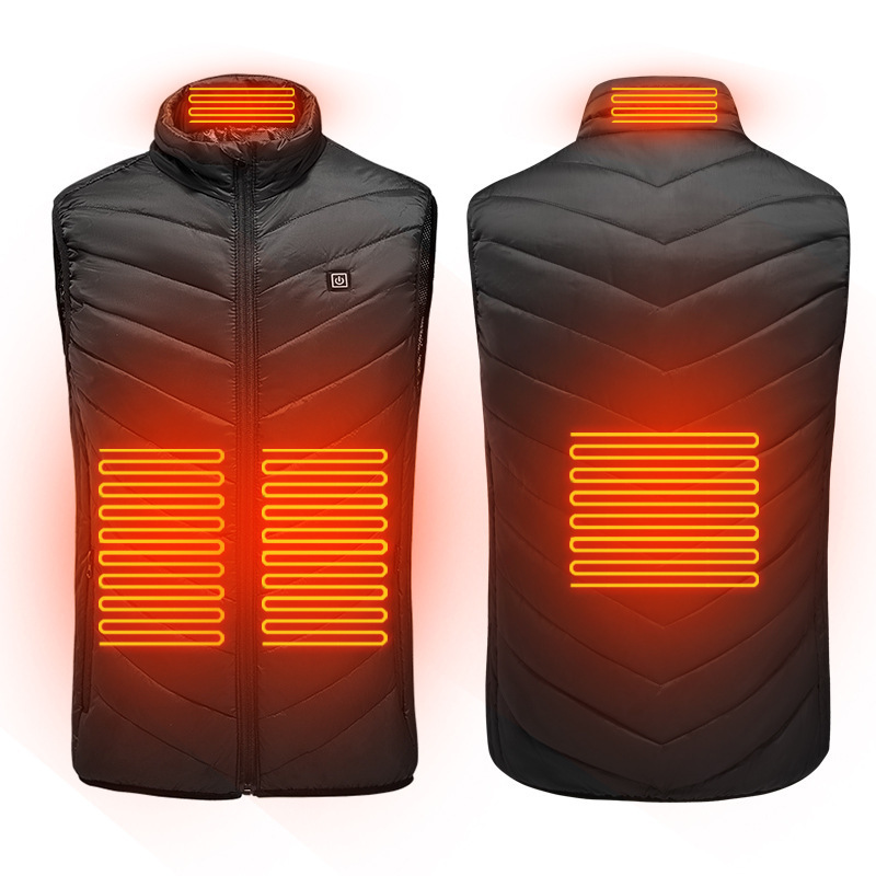 Updated New 2/4/9 Places Winter Heated Vest for Men Women USB Heating Thermal Clothing Hunting Warm Fashion Heat Jacket