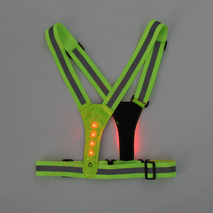 Updated Amazon Best Seller USB Charging Lightweight 3 Light Modes Safety Vest LED USB Reflective Night Running Vest for Running