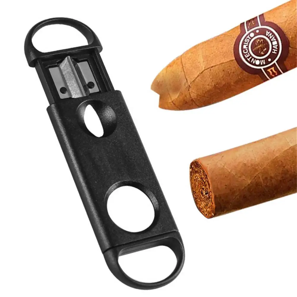 Pocket Cigar Cutter V-Cut Sharp Stainless Steel Cigar Scissors Guillotine Punch Knife Cigar Accessories Tool