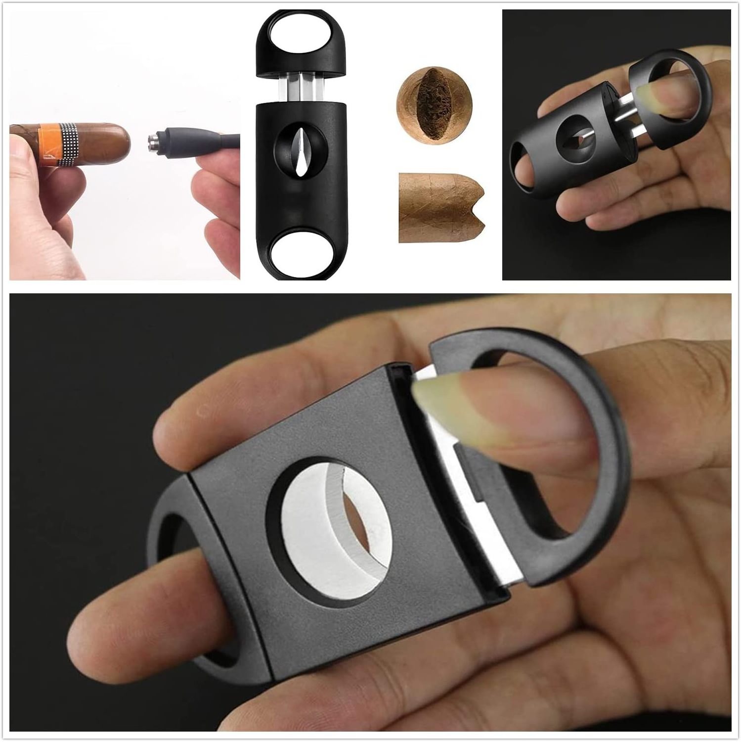 big ring guarge Cigar Cutter,V cigar punch,cutter set