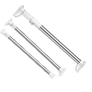 Telescopic Shower Curtain Rod Punching-free Super-long Balcony Clothes Hanging Rod Wardrobe Strut Bathroom Shelf