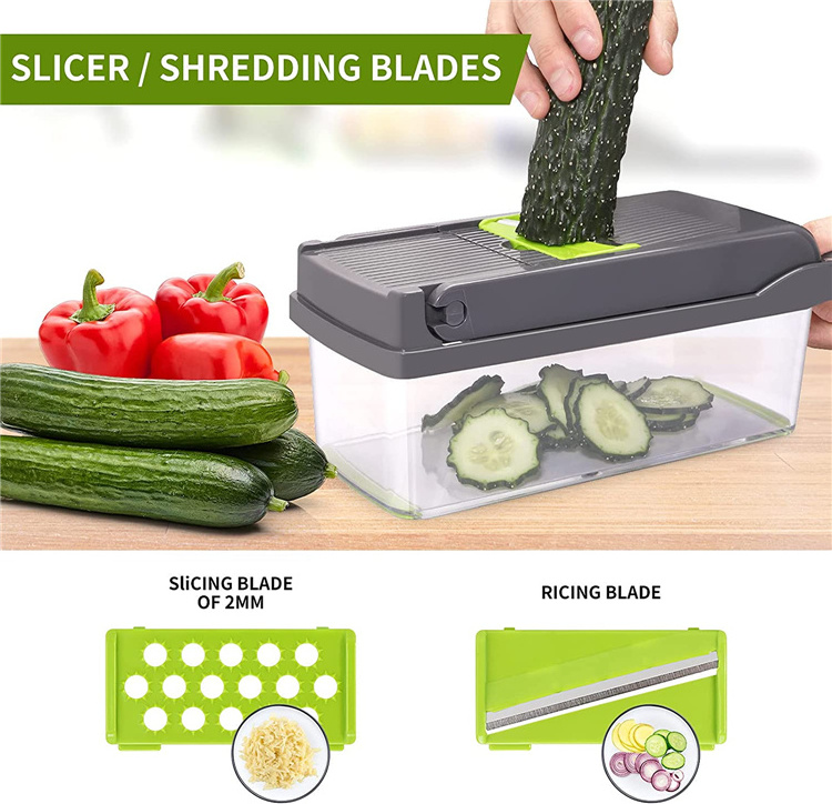 New Multifunctional 12 In 1 Fruits Veget Slicer Cutter Fruit And Vegetable Slicer Cutter Mandoline Kitchen Slicer Chopper