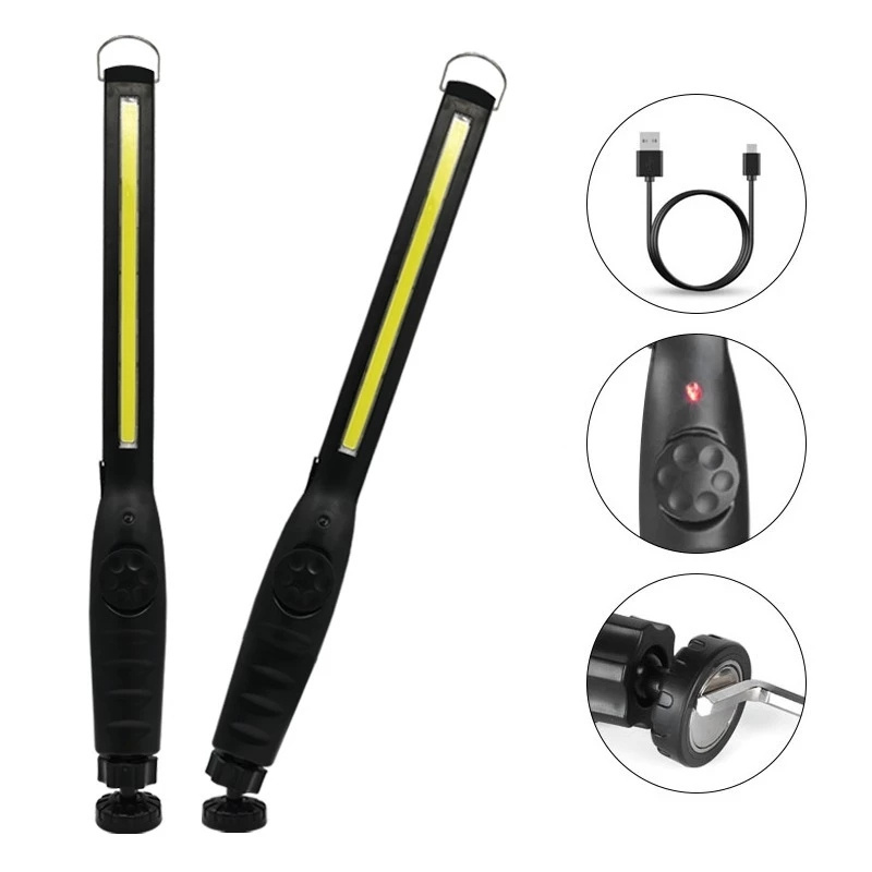 Rechargeable Portable Adjustable COB Flashlights Inspection Torch Lamp Work Light COB Flashlight For Car Repairing Camping