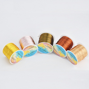 High Quality 28 26 24 Gauge Beading Floral Colored Jewelry Making Copper Craft Wire Soft DIY Metal Craft Art Wire 62-100 Meters