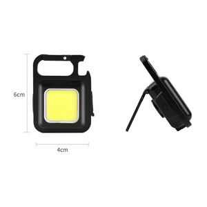 LED Small Rechargeable COB Keychain Flashlights Portable Emergency Lamps Strong Magnetic Repair Work Outdoor Camping Light