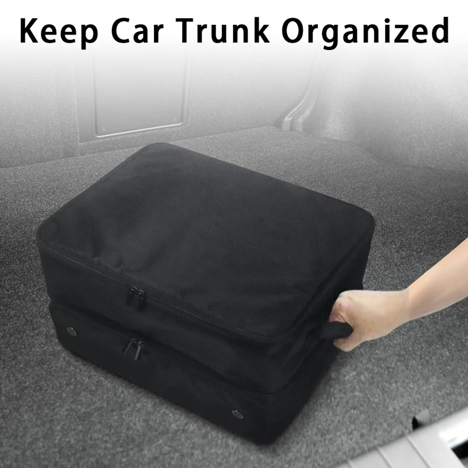 2 Layer Golf Trunk Organizer, Waterproof Golf Locker with Separate Ventilated Compartment for 2 Pair Shoes