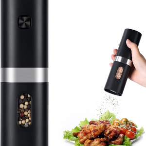 Rechargeable Electric Salt And Pepper Grinder Set With Charging Base Stainless Steel Automatic Salt Spice Grinder Pepper Mill