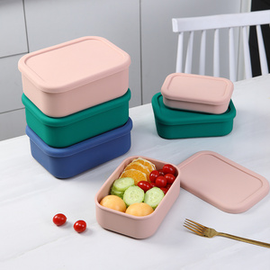 Silicone Bento Box Made from Platinum LFGB German Silicone - Microwave, Freezer and Oven safe - Lunch, Snack and Food Container