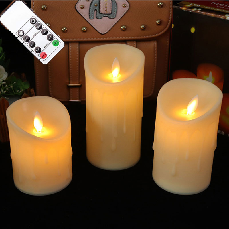 Battery Operated Led Candle Made By Paraffin Wax Christmas Flameless Candle Light Decorative Home Room/Wedding Candle Decoration