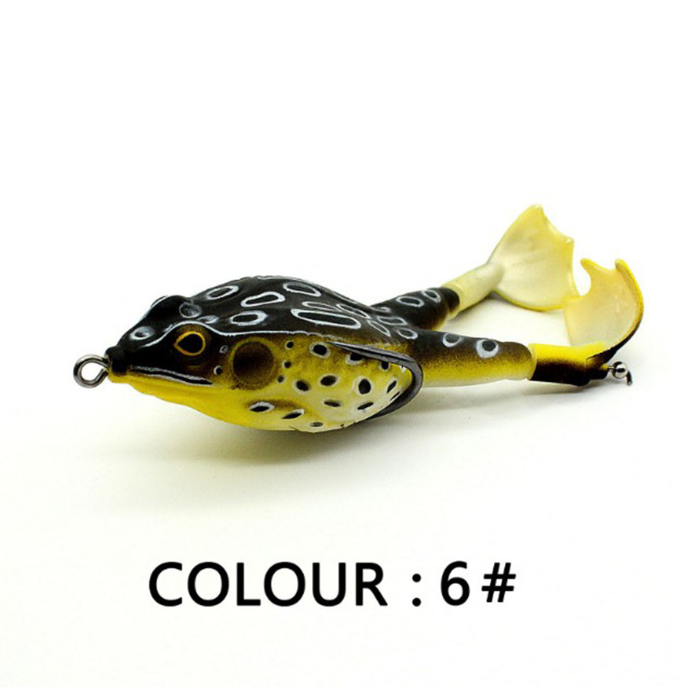 high quality 10 colors 360 degree rotating leg 9cm 13.7g skirt fishing soft lure frog topwater frog floating bass lure