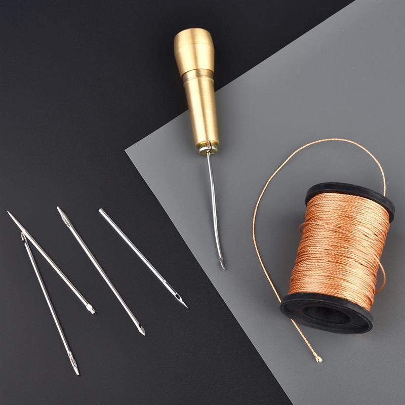 Wholesale shoe drill needle shoe repair leather tool sewing pure copper handle straight pointed awl