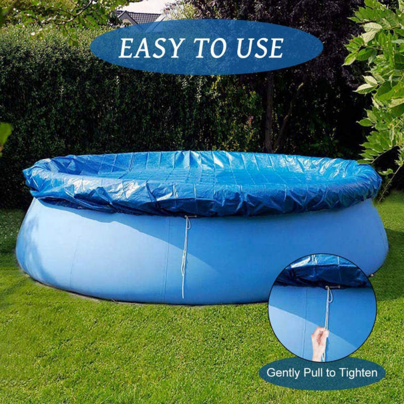 Multi Sizes Blue PE Pool Cover Rectangle Dustproof Rainproof Protector Cover For Inflatable Or Metal Framed Swim Pool