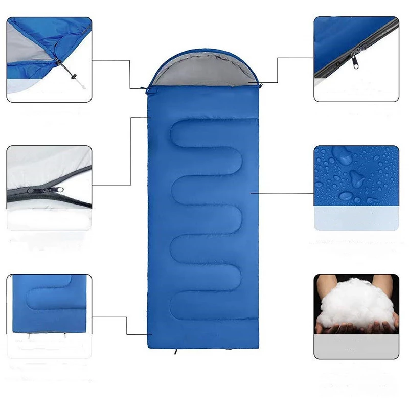 High Quality Waterproof Outdoor Sleeping Bag Ultralight Foldable Portable Leisure Sleeping Bed Travel Camping Sleeping Bag