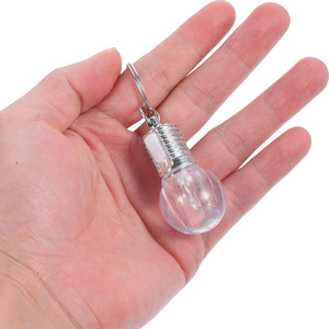 LED Flashlight Light colorful Mini Bulb Lamp Key Chain Ring Keychain Clear Lamp Torch Keyring