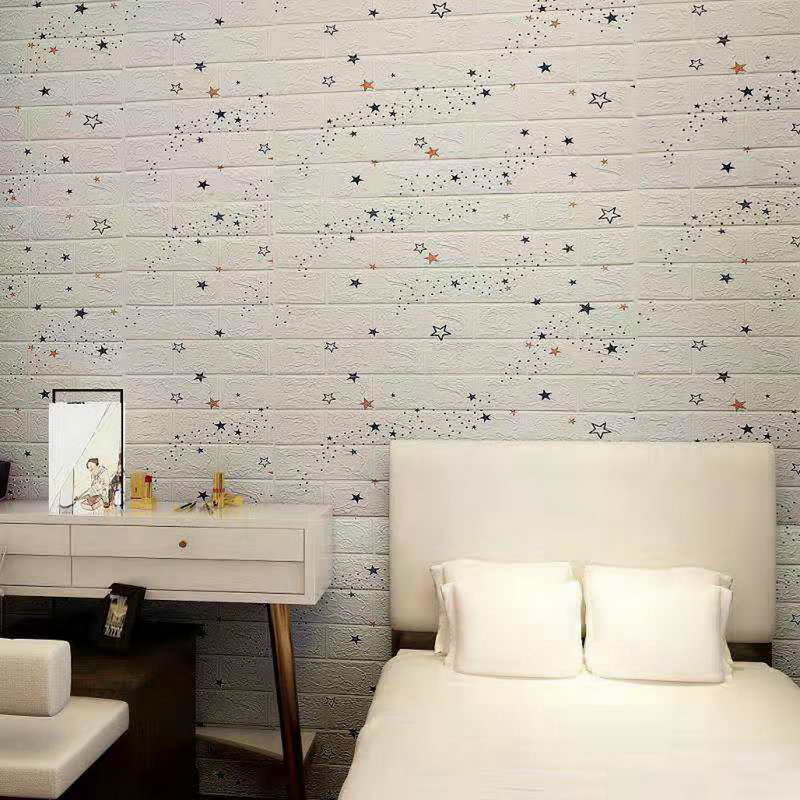 DIY Papel Tapiz Para Pared Vinyl Background Wall Paper Adhesive Brick PE Foam 3D Wallpaper Wall Sticker Home Decoration