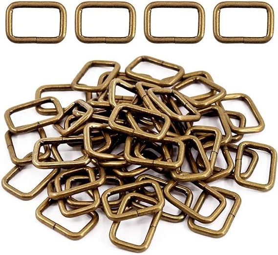 Hot selling solid 100% brass square belt bag buckles metal buckle rectangle metal ring metal bag hardware square ring