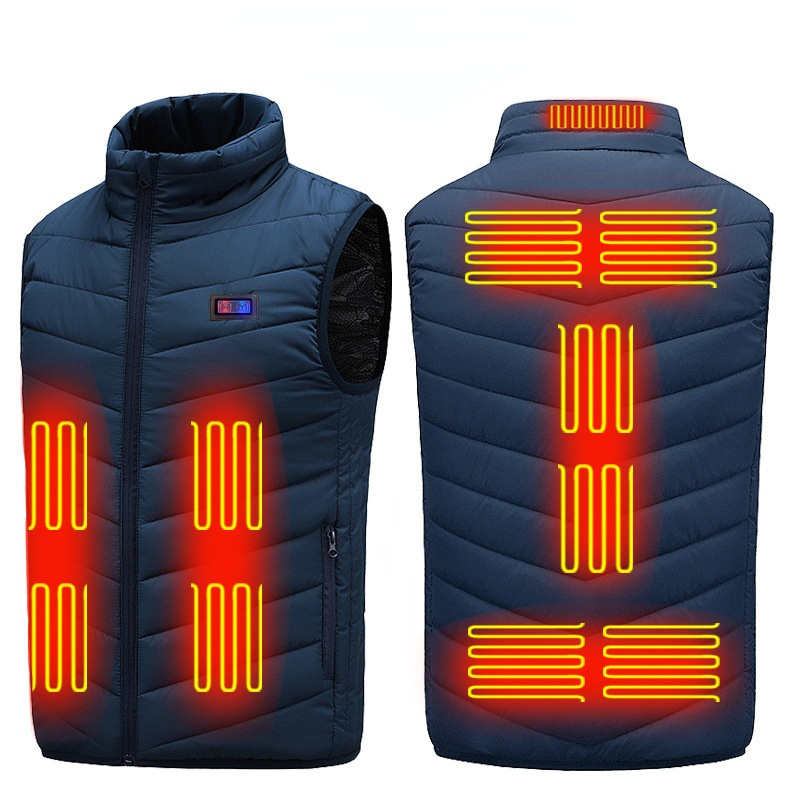 Updated New 2/4/9 Places Winter Heated Vest for Men Women USB Heating Thermal Clothing Hunting Warm Fashion Heat Jacket