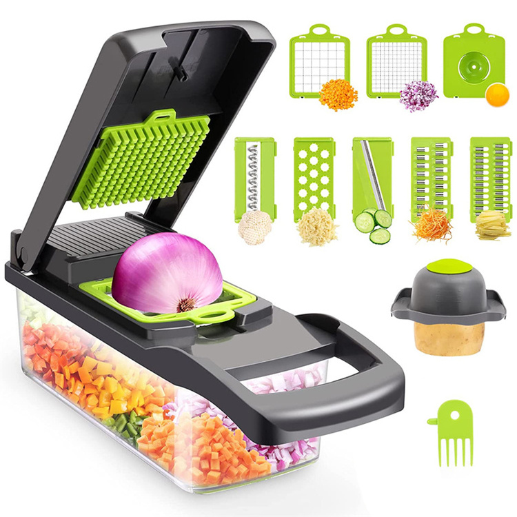 New Multifunctional 12 In 1 Fruits Veget Slicer Cutter Fruit And Vegetable Slicer Cutter Mandoline Kitchen Slicer Chopper