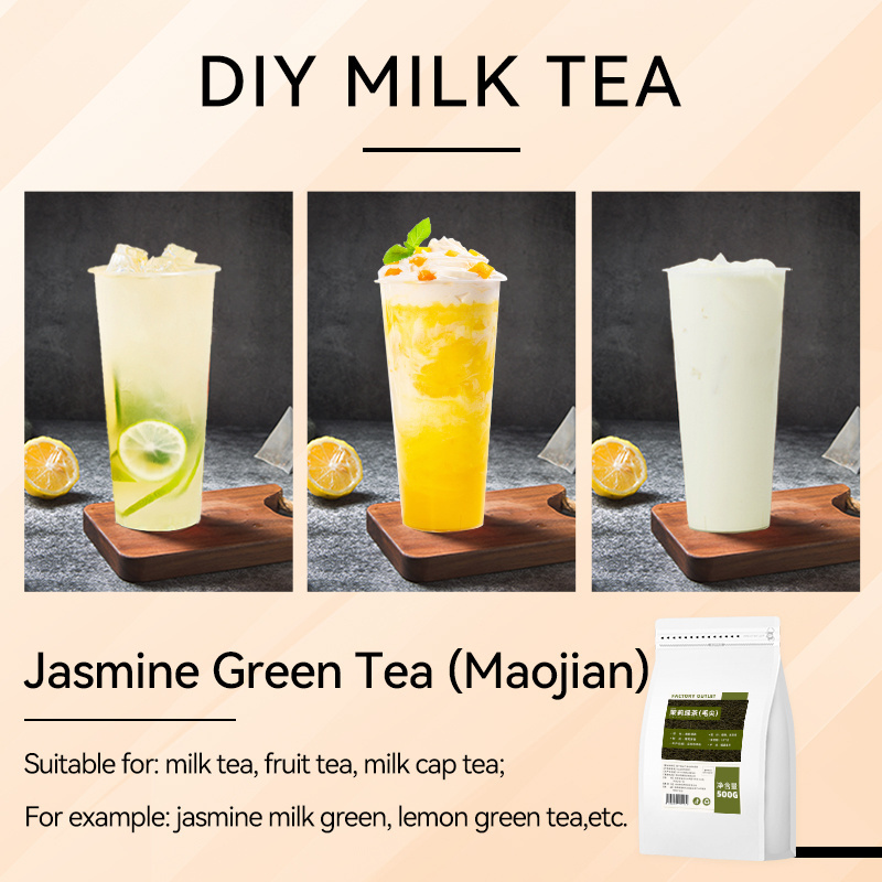 Jasmine Maojian green tea  loose leaf boba shop tea leave for fruit milk tea drinks