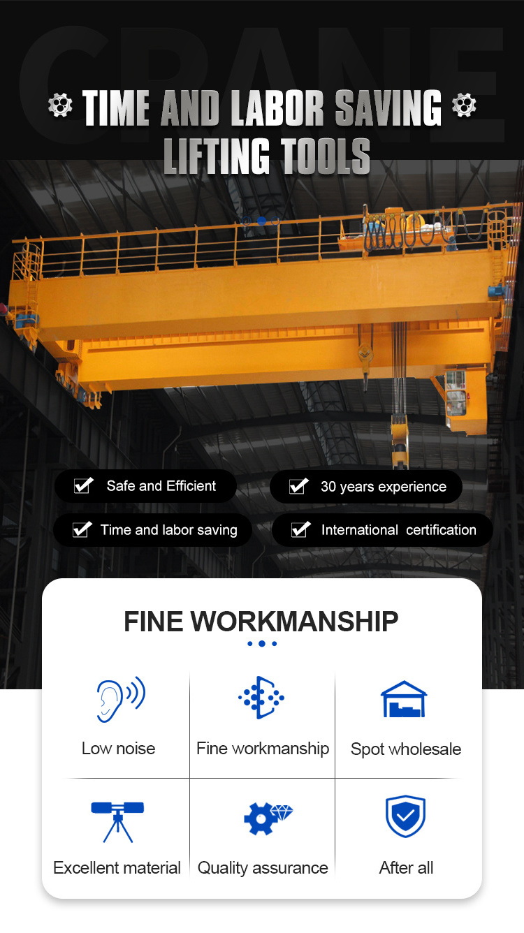 20 ton 30 ton 50 ton double girder workshop overhead bridge crane price