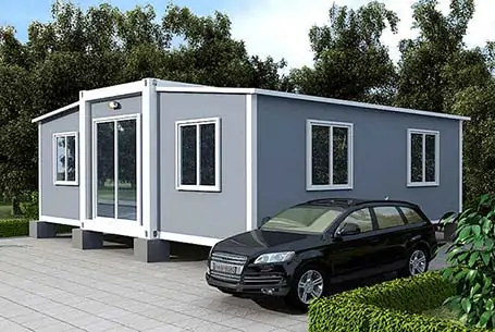 Luxury prefab house ready made economical portable cafe coffee shops expandable house prefabricated house 3 bedrooms and living