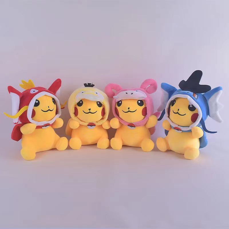 Creative 20CM Psyduck Pikachua Plush Toys New Designs Pokemoned Anime Dolls Birthday Christmas Gifts for Kids