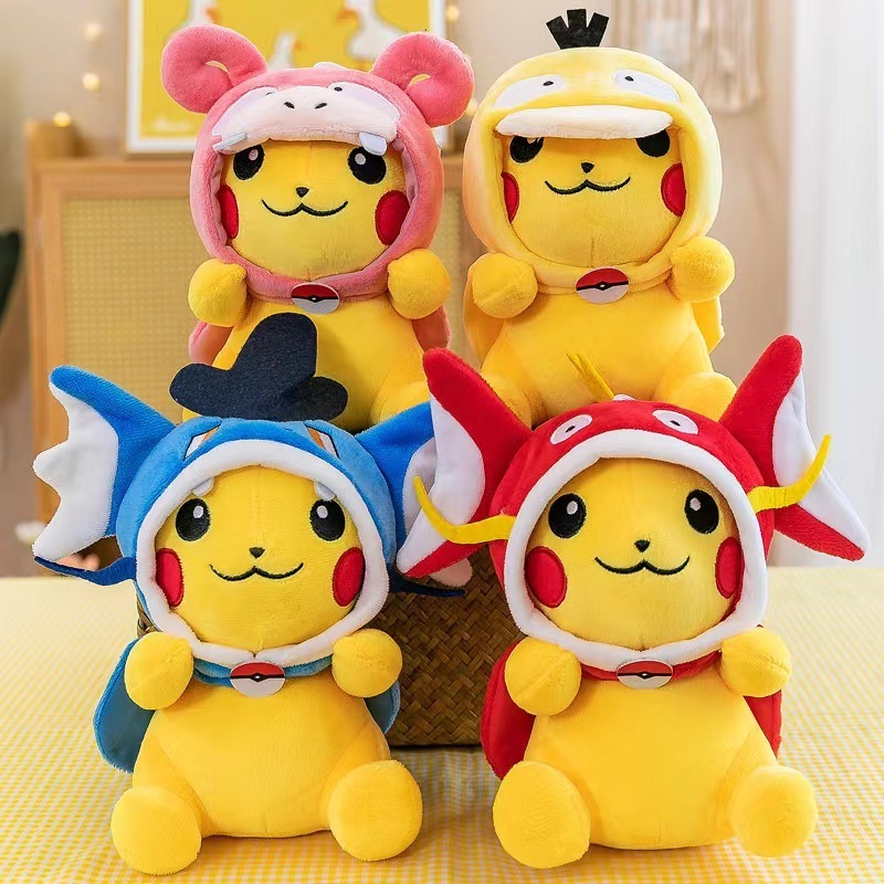 Creative 20CM Psyduck Pikachua Plush Toys New Designs Pokemoned Anime Dolls Birthday Christmas Gifts for Kids