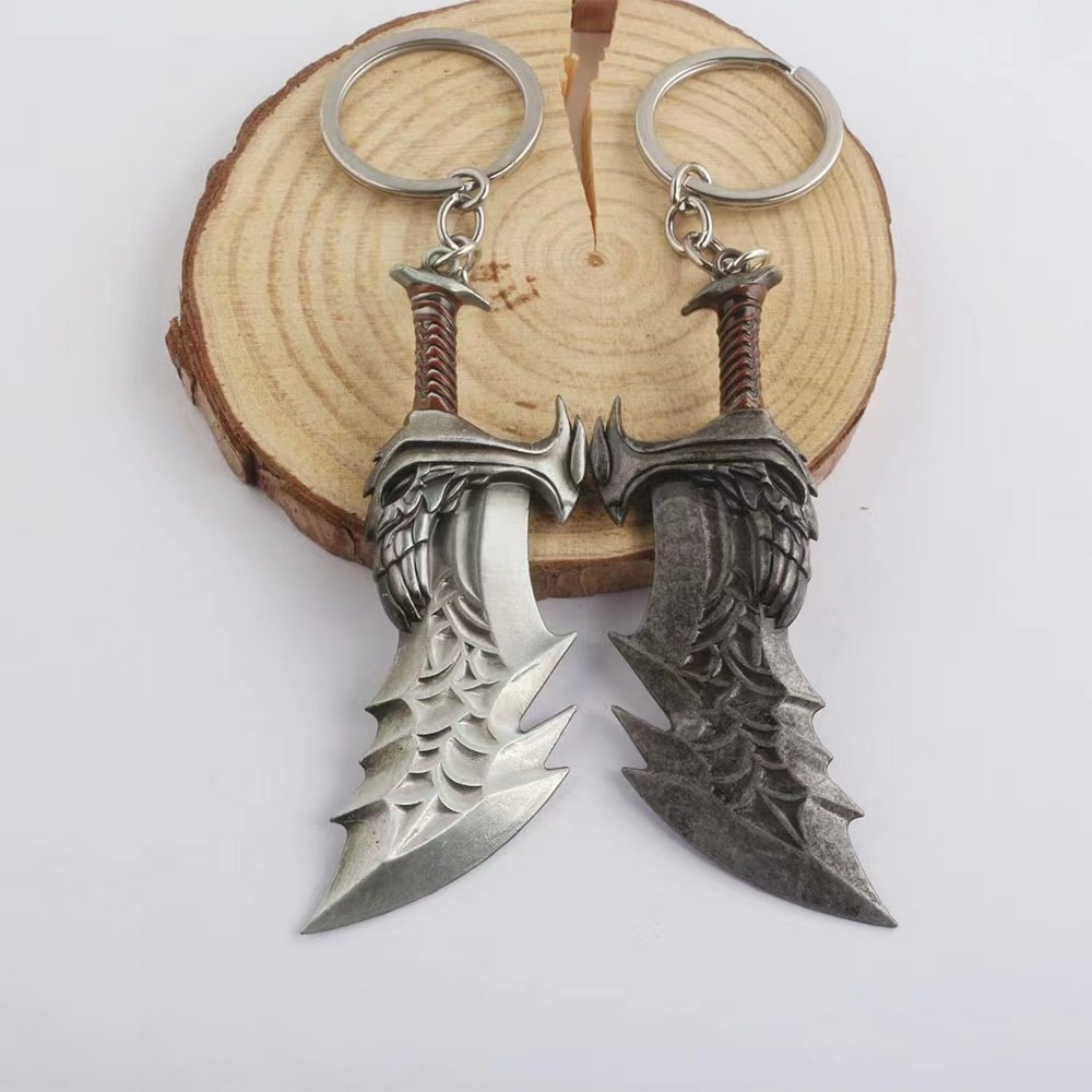 Hot Game God Of War Kratos Weapons Broadsword Keychains Necklace Sword