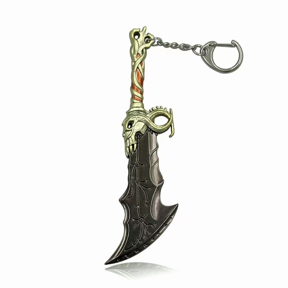 Hot Game God Of War Kratos Weapons Broadsword Keychains Necklace Sword